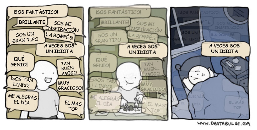 Sentimientos sobre la retroalimentación (copyright © Deathbulge 2013)